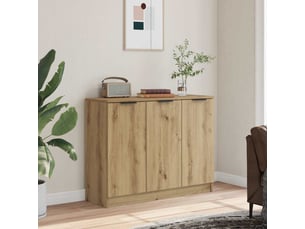 Buffet - bahut - meuble de rangement chêne artisanal 90,5x30x70 cm bois d'ingénierie