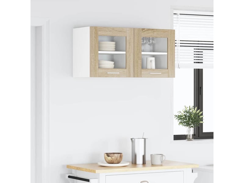  Meuble de rangement cuisine, armoire suspendue chêne sonoma 40x31x40cm  - Conforama D