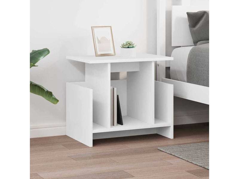  Meuble tv - banc tv - meuble de rangement 2 pcs blanc bois d'ingénierie  - Conforama E