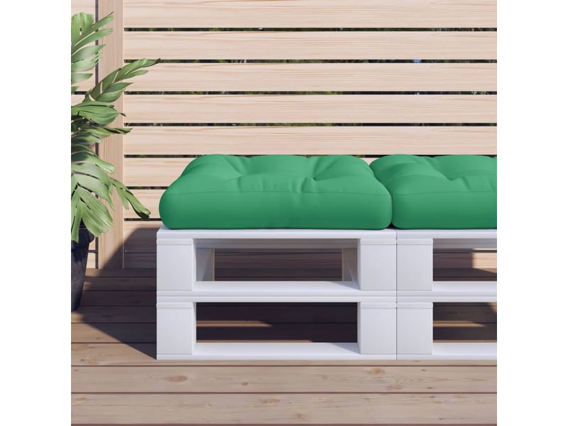  Coussin de palette, coussin de chaise, coussin de canapé vert 50x50x12 cm tissu cf55490  - Conforama B