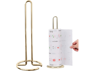 Support de rouleau de papier, porte-rouleau de cuisine portable or porte rouleaux papier toilette vertical en acier support distributeur de papier