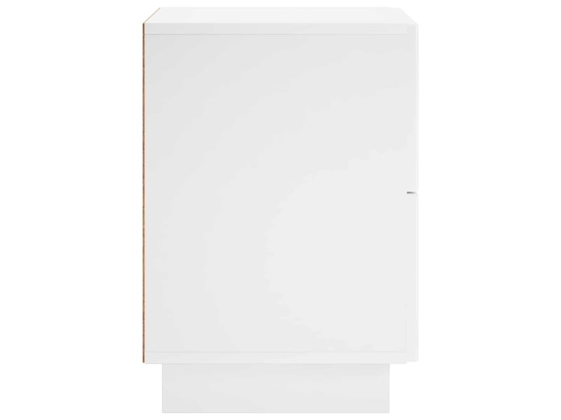  Table de chevet - cabinet de chevet - table de nuit 2 pièces blanc brillant 33,5 x 34,5 x 50 cm  - Conforama D