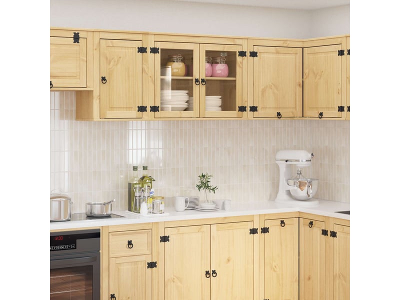  Meuble de cuisine - armoire ski brun miel 80 x 32 x 60 cm pin massif  - Conforama B