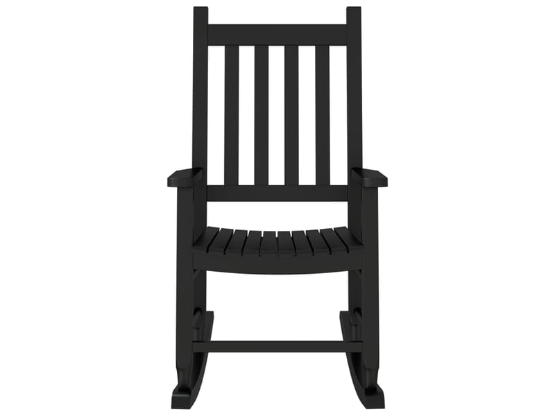  Lot de 2 chaises à bascule pour enfants 6-12 ans en bois de peuplier noir dec029119  - Conforama C