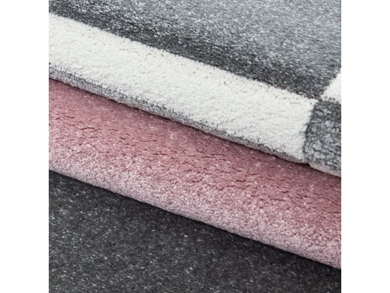 Traits - tapis géométrique - rose et gris 120 x 170 cm HAWAII1201701310PINK - Conforama C