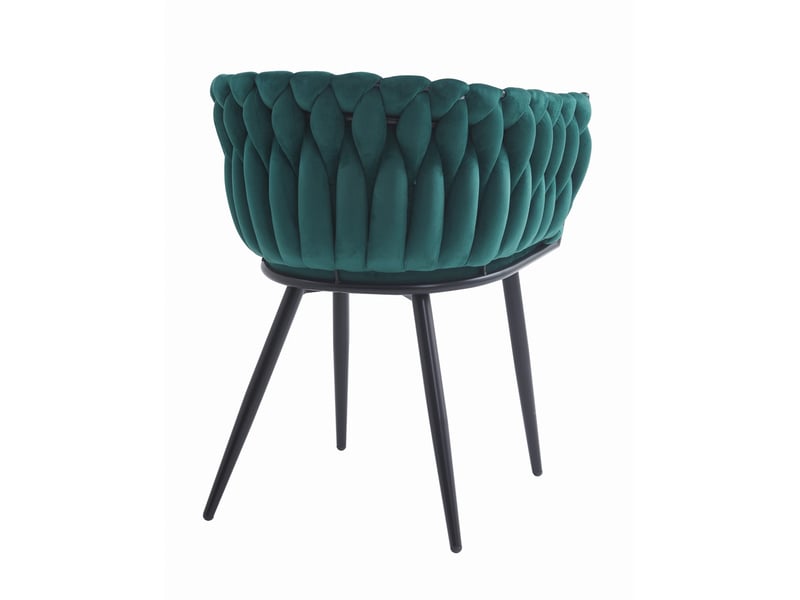 Family chaise orion - velours vert x 2  - Conforama E