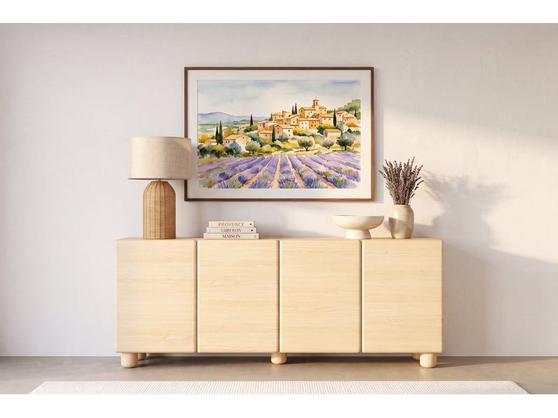  Calanque - buffet 199 cm mélaminé chêne clair  - Conforama B