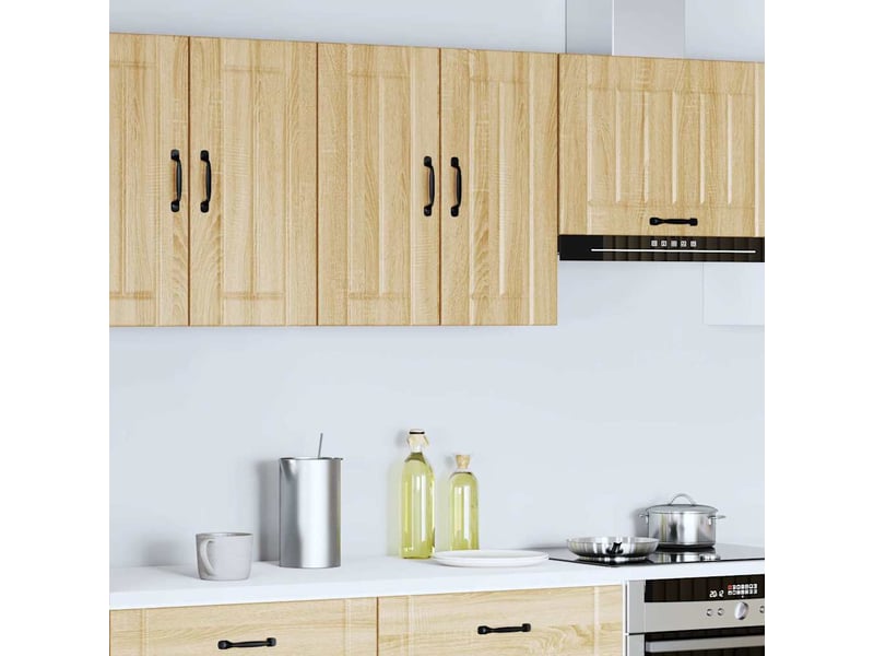  Meuble de rangement, armoire murale de cuisine lucca chêne sonoma bois ingénierie shl5608  - Conforama C