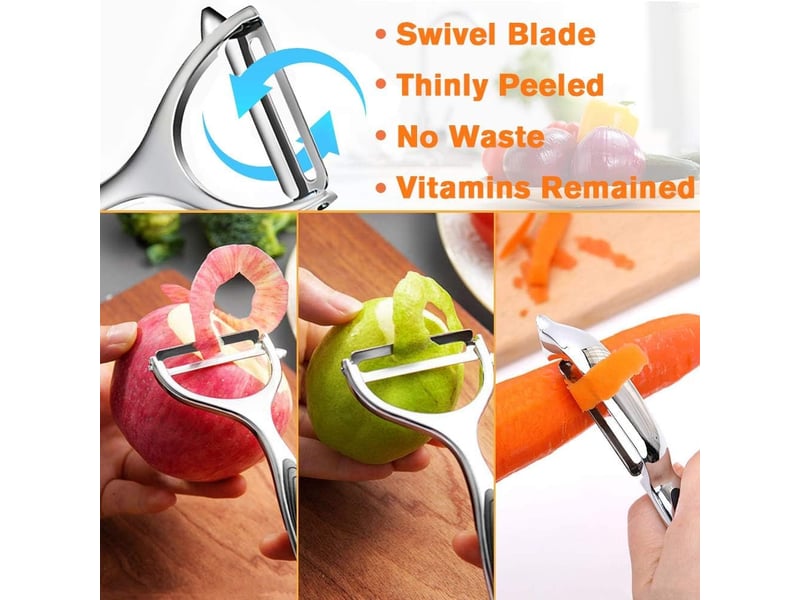 Éplucheur de pommes de terre de cuisine - éplucheur pivotant en forme de y en acier inoxydable pour légumes, carottes, fruits, avec poignée - Conforama E