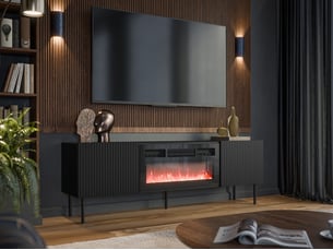 Meuble tv coloris noir 180 cm <strong></strong>  <strong></strong>