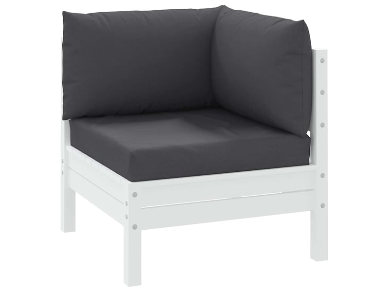  Lot de 3 coussins de palette, coussins de canapé anthracite tissu oxford cf59652  - Conforama C