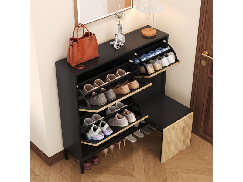  Meuble à chaussures coloris marron plateau extensible ORWF230456458S-1 - Conforama B