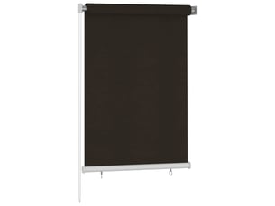 Store enrouleur, store roulant d'extérieur 105 (l) x 140 (h) cm marron hdpe cf47297