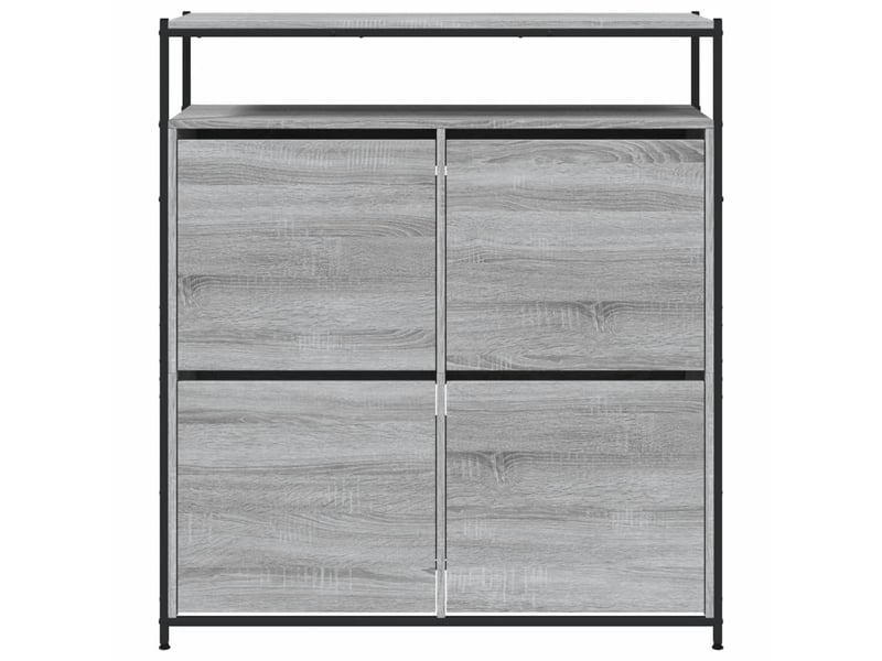  Meuble à chaussures, cabinet à chaussures sonoma gris 100x34x112cm  - Conforama E