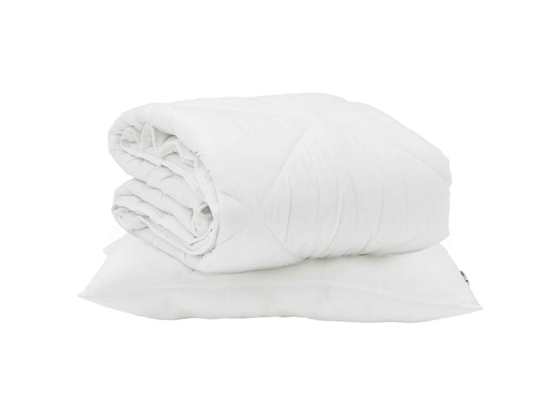  Duvet d'été simple avec oreiller 2 pcs - couette blanc microfibre  - Conforama A