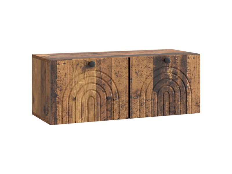  Meuble tv - banc tv - meuble de rangement mural bois ancien 78,5 x 31 x 30 cm bois d'ingénierie  - Conforama A