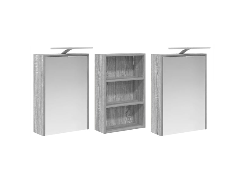  Ensemble de meubles de salle de bain 3 pcs 126x16x62.5 cm shl4285  - Conforama E