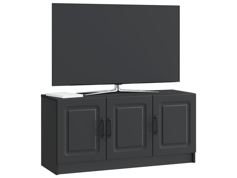  Meuble tv - banc tv - meuble de rangement noir 99 x 34,5 x 47 cm bois d'ingénierie  - Conforama C