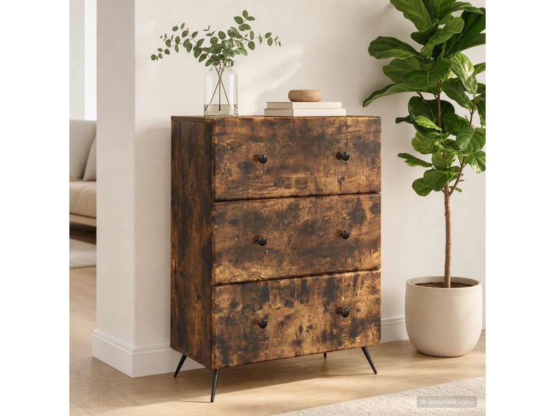  Armoire de rangement bureau, armoire à tiroirs 66 x 34,5 x 90 cm bois d'ingénierie shl2717  - Conforama B
