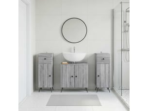 Ensemble de meuble de salle de bain 3 pièces breda sonoma gris cf63364