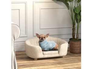 Canapé pour enfent 70 x 47 x 30 cm – blanc crème – coussin lavable, tissu peluche déperlant – dossier haut