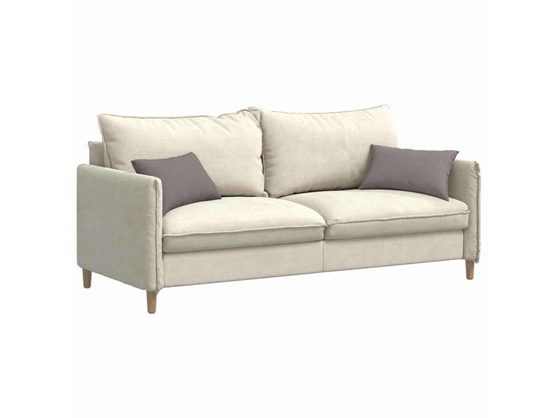 Lot de 2 coussins de canapé, coussins décoratifs tissu taupe 50 x 30 cm cf58958 - Conforama C