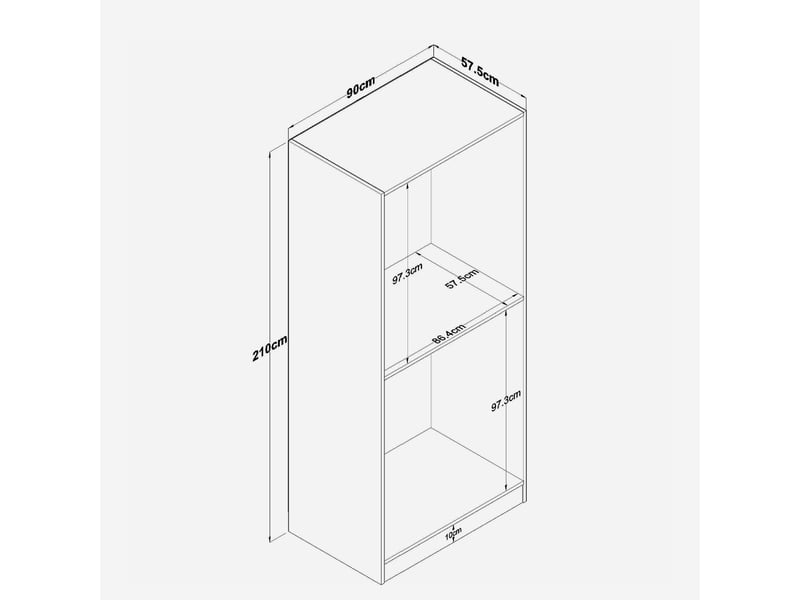  Armoire 2 portes avec barre de penderie myrokium  - Conforama E