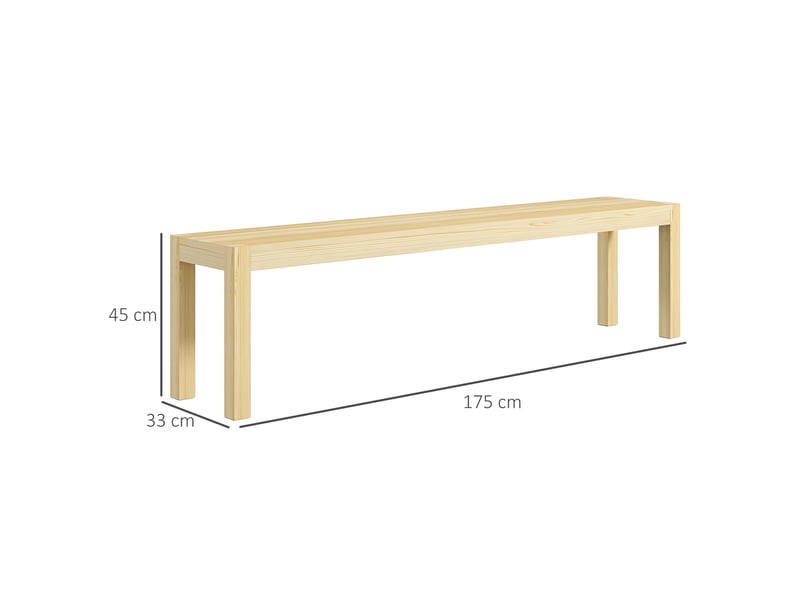  Banc 3 places, jusqu'à 330 kg, en pin, 175 x 33 x 45 cm  - Conforama E
