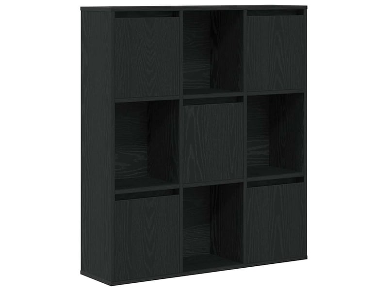  Bibliothèque, meuble de rangement salon chêne noir 89x24x101,5 cm bois d'ingénierie  - Conforama A