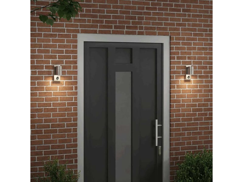 2 pièces applique murale extérieure argenté 6,5x10,5x16 cm shl61346 - Conforama C