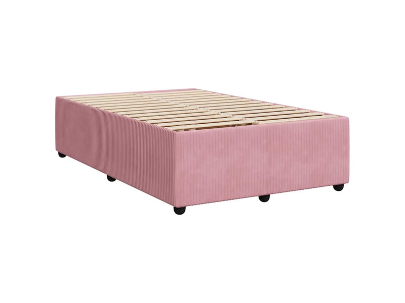  Lit double- lit adulte -  cadre de lit sans matelas rose 120x190 cm velours  - Conforama B