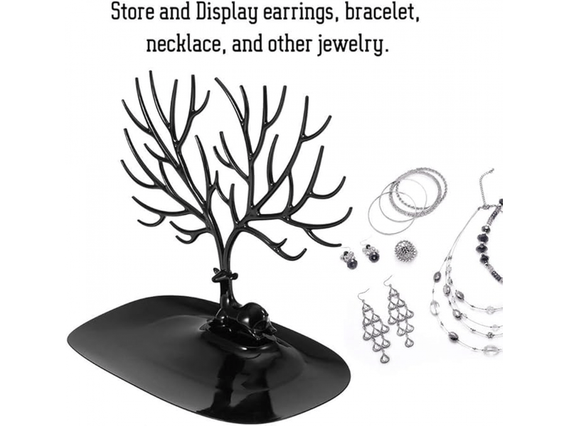  Support arbre de bijoux porte-organisateur de bijoux collier forme de bois, bracelet, boucles d'oreilles, présentoir pendentif support de bijoux  - Conforama C