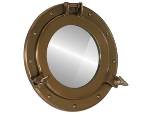 Miroir  à fixer coloris marron <strong></strong>  <strong></strong> - 30 cm x 30 cm