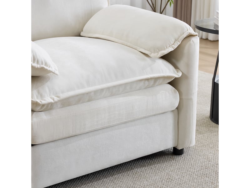  Fauteuil rétro vert foncé chenille avec rangement latéral design salon chambre  - Conforama W