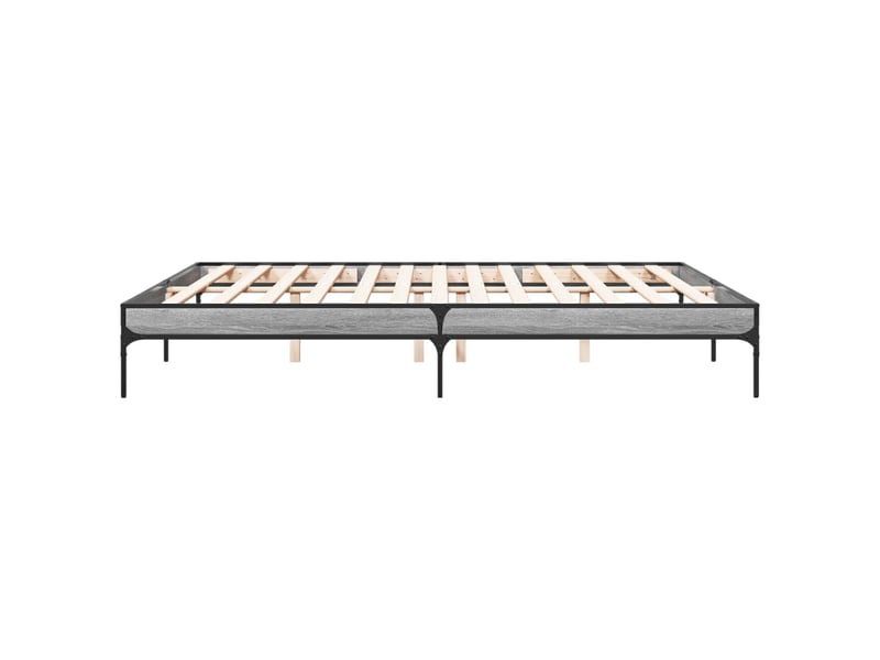  Lit double- lit adulte -  cadre de lit sans matelas sonoma gris 200x200 cm  - Conforama D
