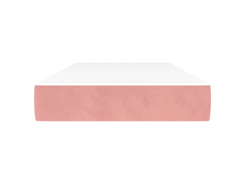  Matelas de lit à ressorts ensachés fermeté moyenne rose 120x190x20 cm velours  - Conforama C