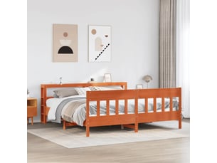 Lit 2 places 180x200 cm coloris marron