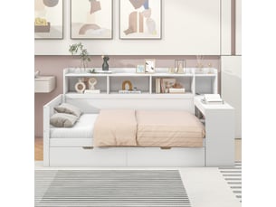 Lit banquette 90x200 cm <strong>OXEZA</strong>  <strong></strong> coloris bicolore