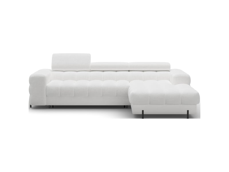  Canapé d'angle droit convertible blanc allure contemporaine 285x99x181cm filtro  - Conforama A