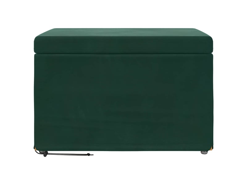  Tabouret bas, ottoman vert foncé 61x41x40 cm velours et bois composite  - Conforama D