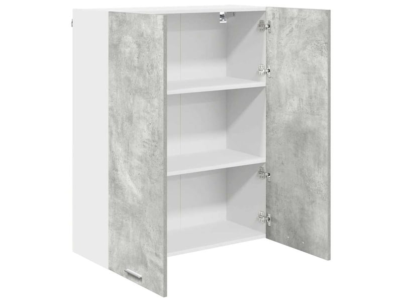 Meuble de rangement, armoire suspendue gris béton 80x31x100cm bois d'ingénierie shl5437 - Conforama E