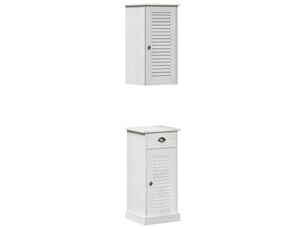 Armoire de salle de bain, cabinet de salle de bain vigo 2 pc blanc et blanc antique cf65137