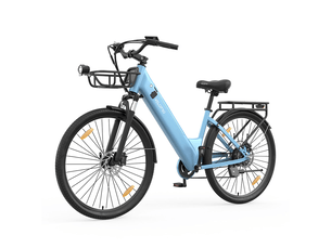Velopro c1 pro vélo électrique 250w 36v 18ah 27.5*1.95 cadre ouvert adulte vélo de ville pour trajets quotidiens avec panier porte-bagons arrière écran lcd couleur capteur de vitesse frein à disque hydraulique 7 vitesses 25kmh
