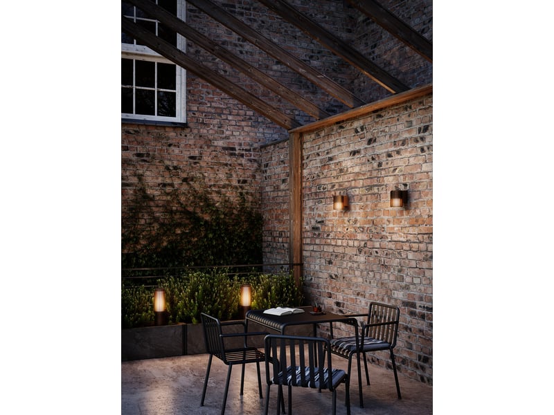  Applique murale extérieur adapté aux zones côtières, aludra simple en aluminium marron metallise, ip53, nordlux 2118011261 - Conforama B