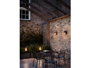 Applique murale extérieur adapté aux zones côtières, aludra simple en aluminium marron metallise, ip53, nordlux