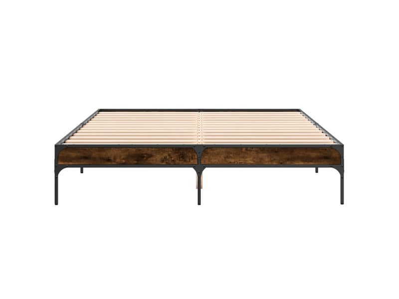  Lit double- lit adulte -  cadre de lit sans matelas chêne fumé 140x200 cm  - Conforama C