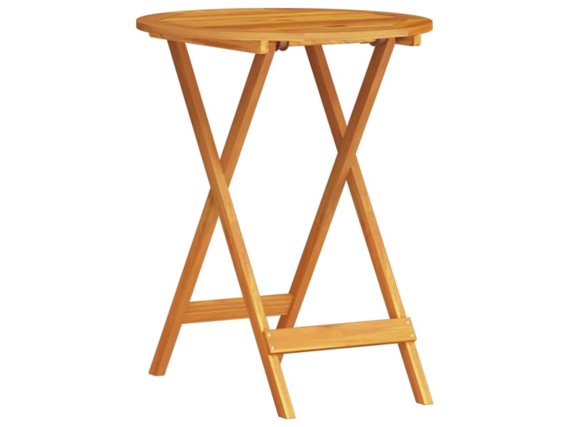 Ensemble bistro pliant 3 pcs marron bois d'acacia massif shl3193 - Conforama C