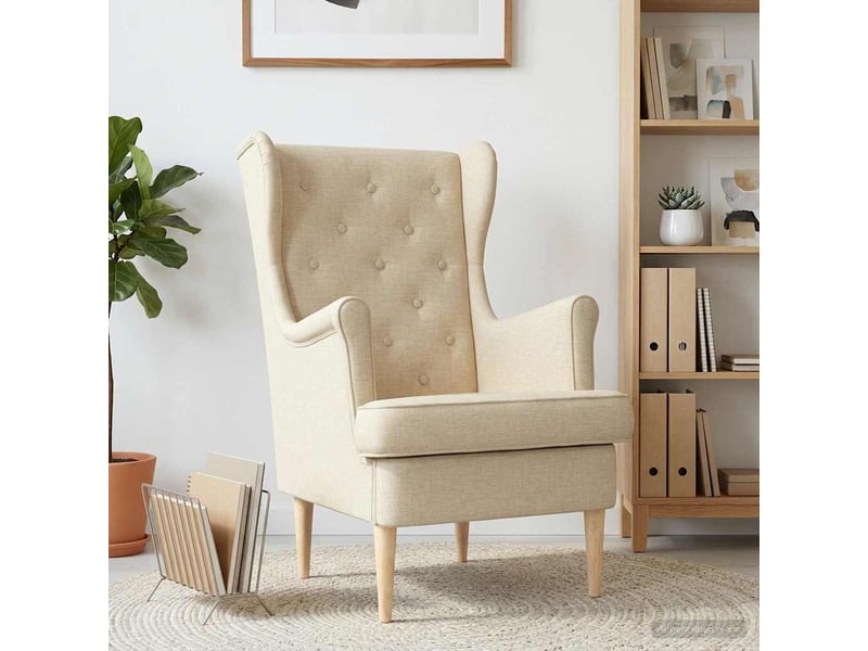  Vidaxl fauteuil crème tissu  - Conforama B