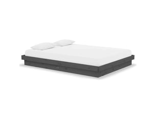 Lit 2 places 140x190 cm    coloris gris