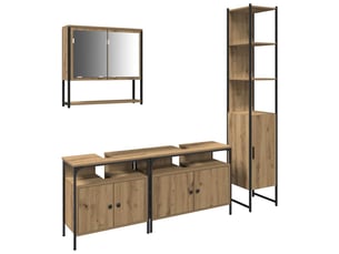 Ensemble de mobilier de salle de bain 4 pièces chêne artisanal cf64545